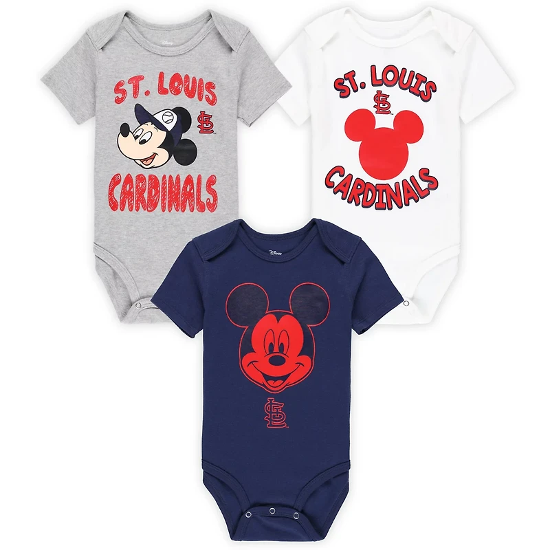 St Louis Cardinals Three-Pack Winning Team Bodysuit Set