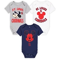 St Louis Cardinals Three-Pack Winning Team Bodysuit Set