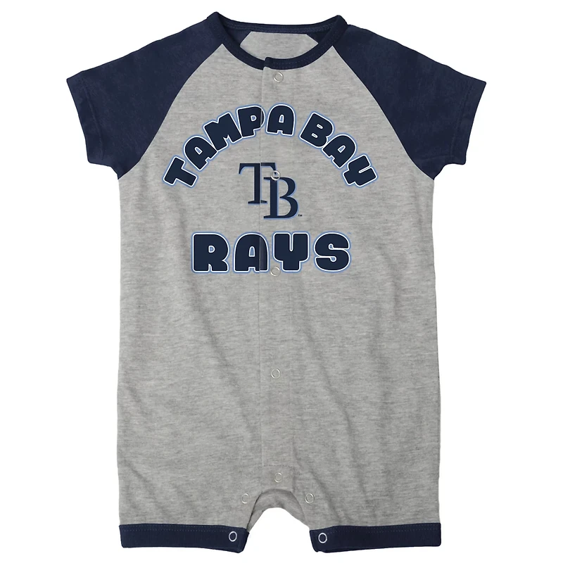 Tampa Bay Rays Extra Base Hit Raglan Full-Snap Romper