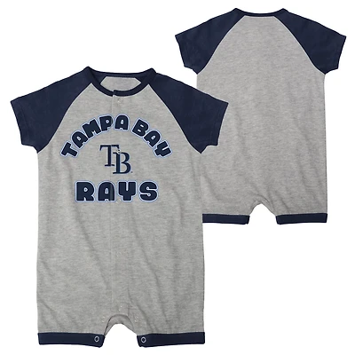 Tampa Bay Rays Extra Base Hit Raglan Full-Snap Romper