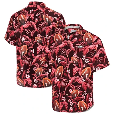 Tommy Bahama Arkansas Razorbacks Veracruz Cay First Down Blooms Button-Up Shirt