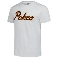 Unisex Charlie Hustle Heather Oklahoma State Cowboys Pokes Script T-Shirt