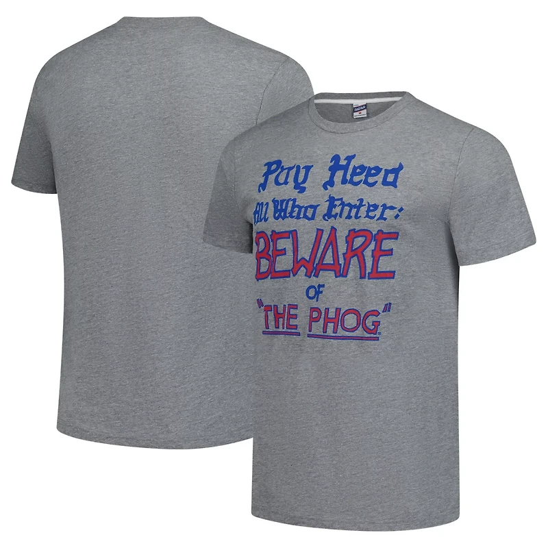 Unisex Charlie Hustle Kansas Jayhawks Pay Heed Tri-Blend T-Shirt