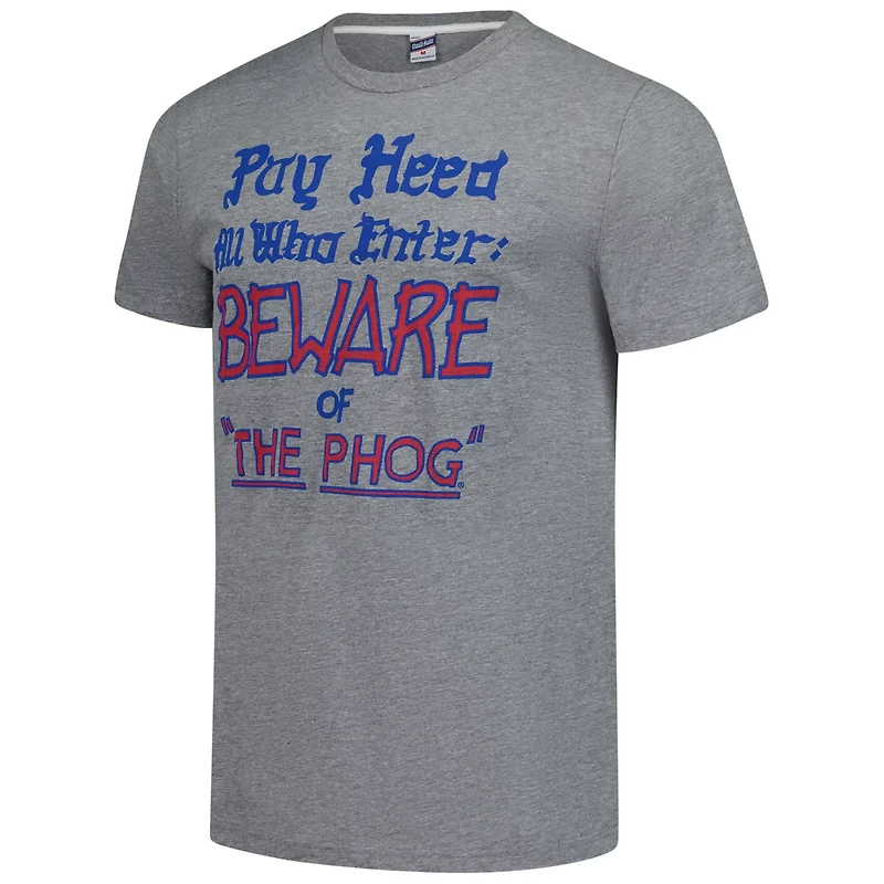 Unisex Charlie Hustle Kansas Jayhawks Pay Heed Tri-Blend T-Shirt
