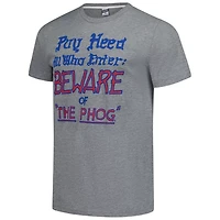 Unisex Charlie Hustle Kansas Jayhawks Pay Heed Tri-Blend T-Shirt