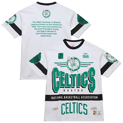 Unisex Mitchell  Ness Boston Celtics Hardwood Classics Vintage Team Origins Premium T-Shirt