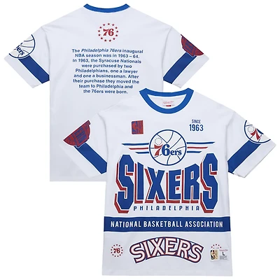 Unisex Mitchell Ness Philadelphia 76ers Hardwood Classics Vintage Team Origins Premium T-Shirt