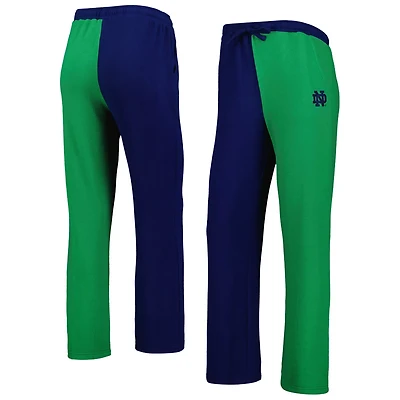 ZooZatz /Green Notre Dame Fighting Irish Colorblock Cozy Tri-Blend Lounge Pants