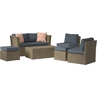 Mosaic Nesting Wicker Conversation Furniture Set