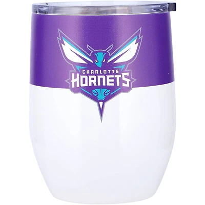 Charlotte Hornets 16oz Colorblock Stainless Steel Curved Tumbler