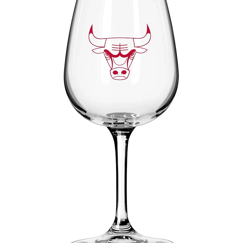 Chicago Bulls Logo 12oz Stemmed Wine Glass