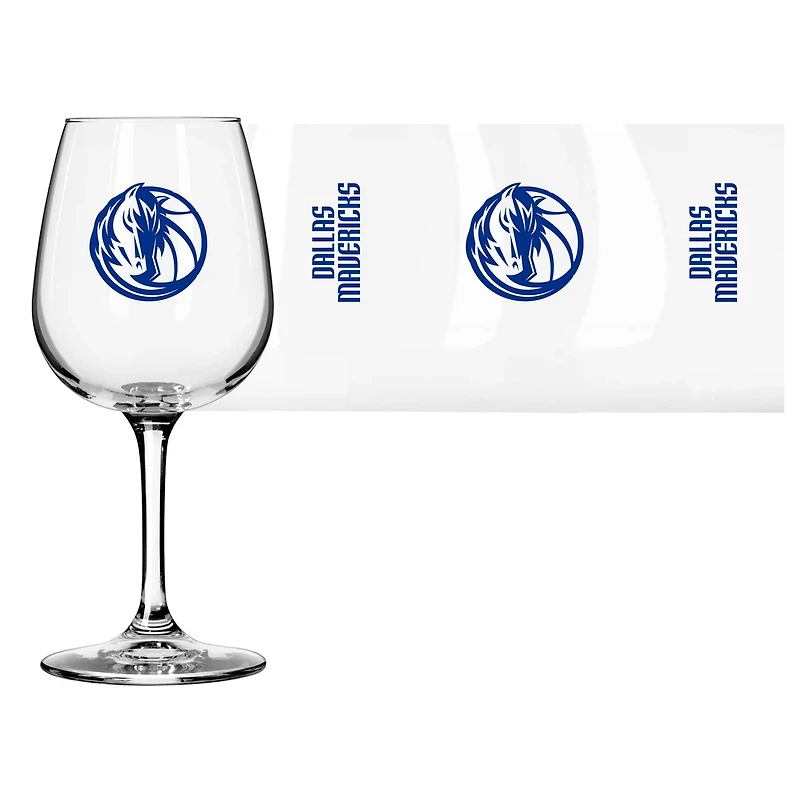 Dallas Mavericks Logo 12oz Stemmed Wine Glass