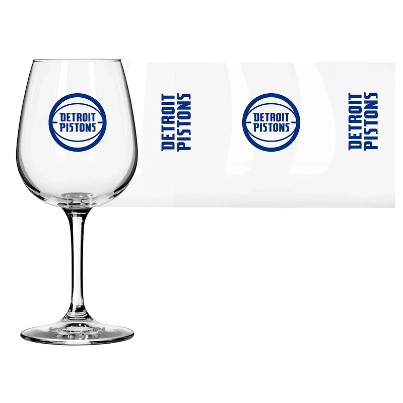 Detroit Pistons Logo 12oz Stemmed Wine Glass