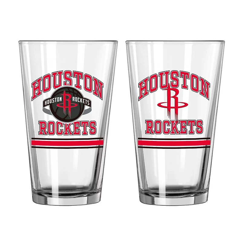 Houston Rockets 16oz Pint Glass Two Pack