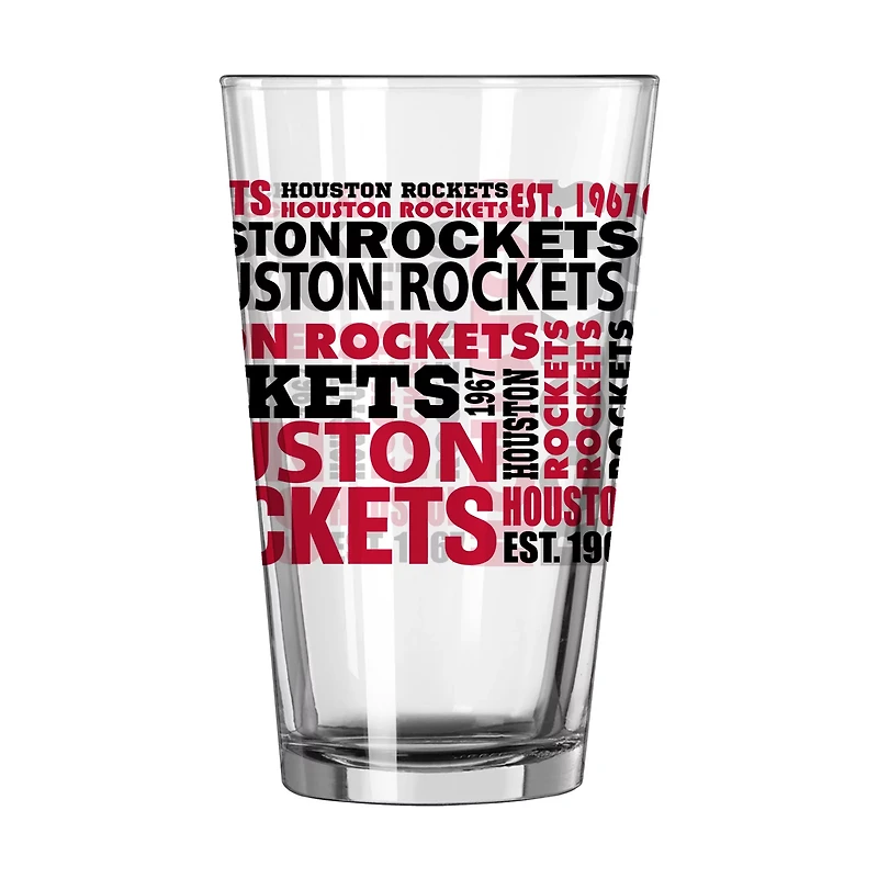 Houston Rockets 16oz Team Spirit Pint Glass