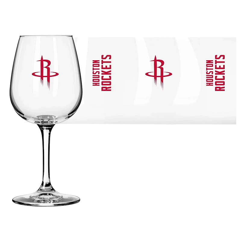 Houston Rockets Logo 12oz Stemmed Wine Glass