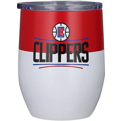 LA Clippers 16oz Colorblock Stainless Steel Curved Tumbler