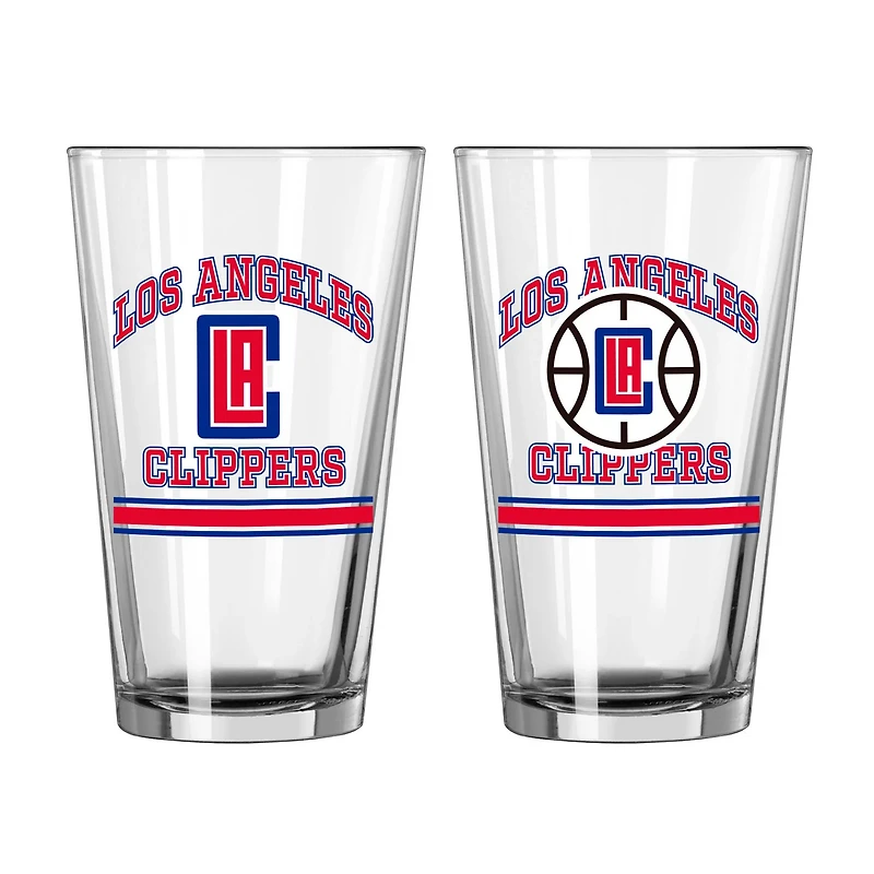 LA Clippers 16oz Pint Glass Two Pack