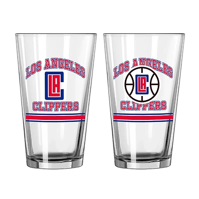 LA Clippers 16oz Pint Glass Two Pack