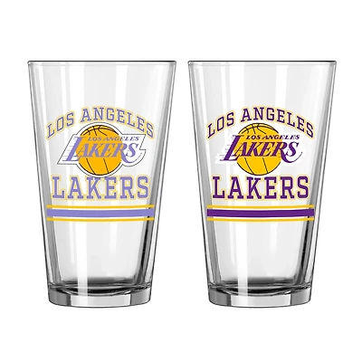 Los Angeles Lakers 16oz Pint Glass Two Pack