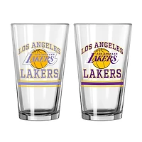 Los Angeles Lakers 16oz Pint Glass Two Pack