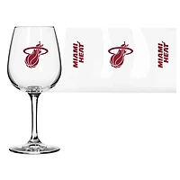 Miami Heat Logo 12oz Stemmed Wine Glass