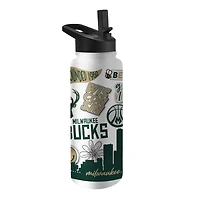 Milwaukee Bucks 34oz Native Quencher Bottle