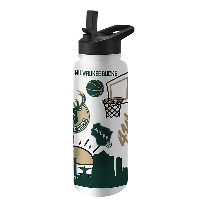Milwaukee Bucks 34oz Native Quencher Bottle