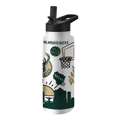 Milwaukee Bucks 34oz Native Quencher Bottle