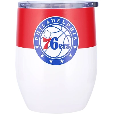 Philadelphia 76ers 16oz Colorblock Stainless Steel Curved Tumbler