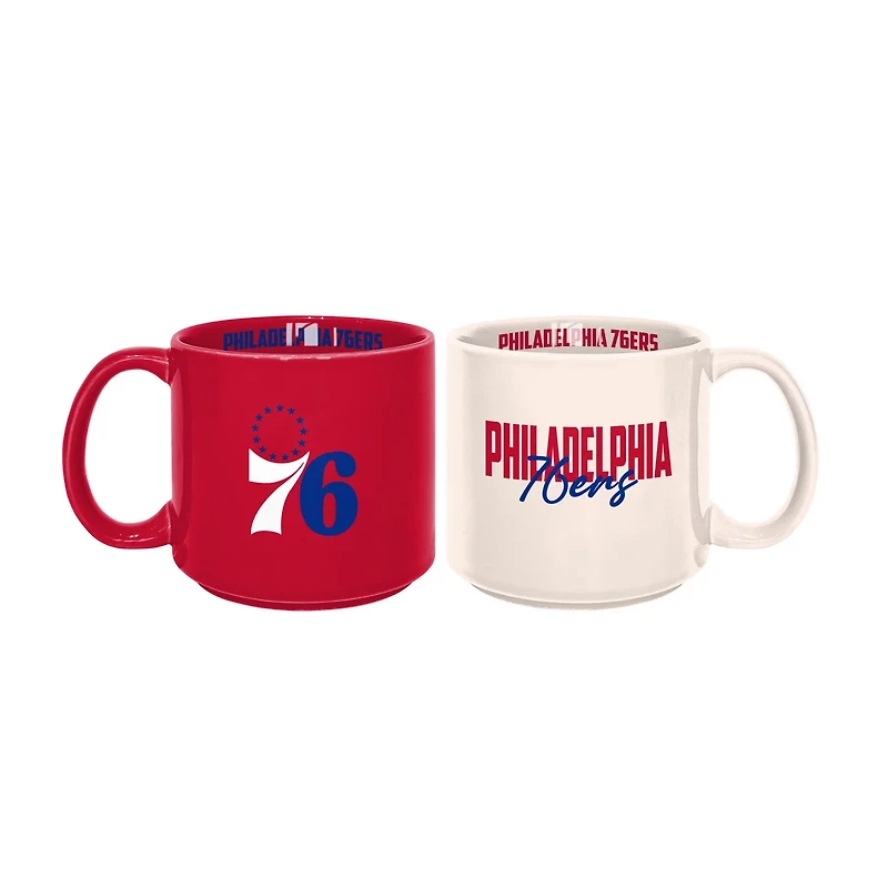 Philadelphia 76ers 2-Pack 15oz Stackable Mug Set