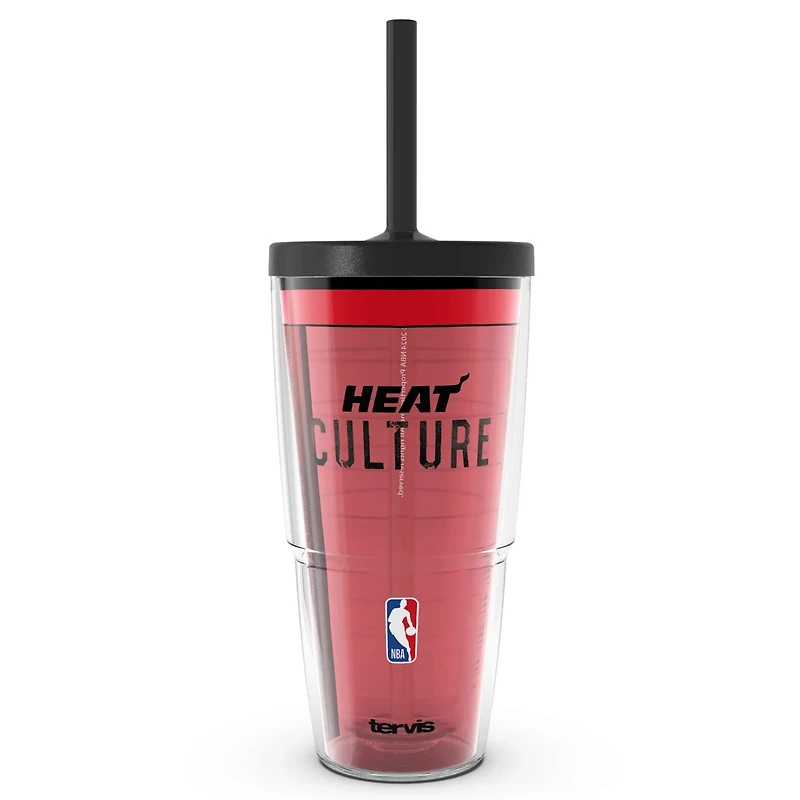 Tervis Miami Heat 2024 25 City Edition 24oz Classic Tumbler with Straw