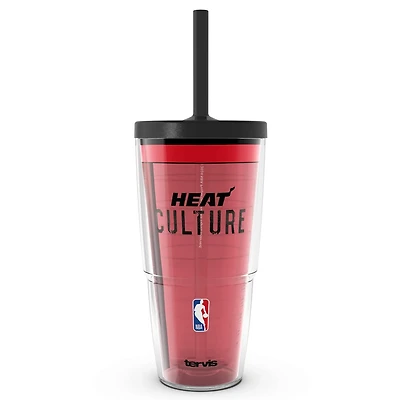 Tervis Miami Heat 2024 25 City Edition 24oz Classic Tumbler with Straw