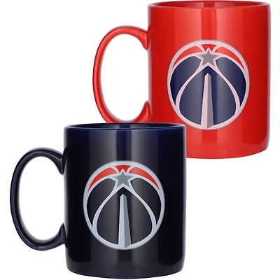 Washington Wizards Home and Away Two-Piece 15oz Team Color Mug Set