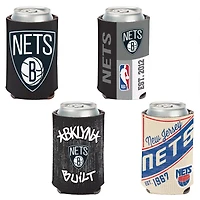 WinCraft Brooklyn Nets 4-Pack 12oz Can Cooler Set
