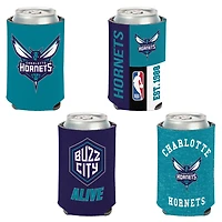 WinCraft Charlotte Hornets 4-Pack 12oz Can Cooler Set