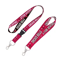 WinCraft Chicago Bulls 2-Pack Lanyard with Detachable Buckle  Key Strap Set