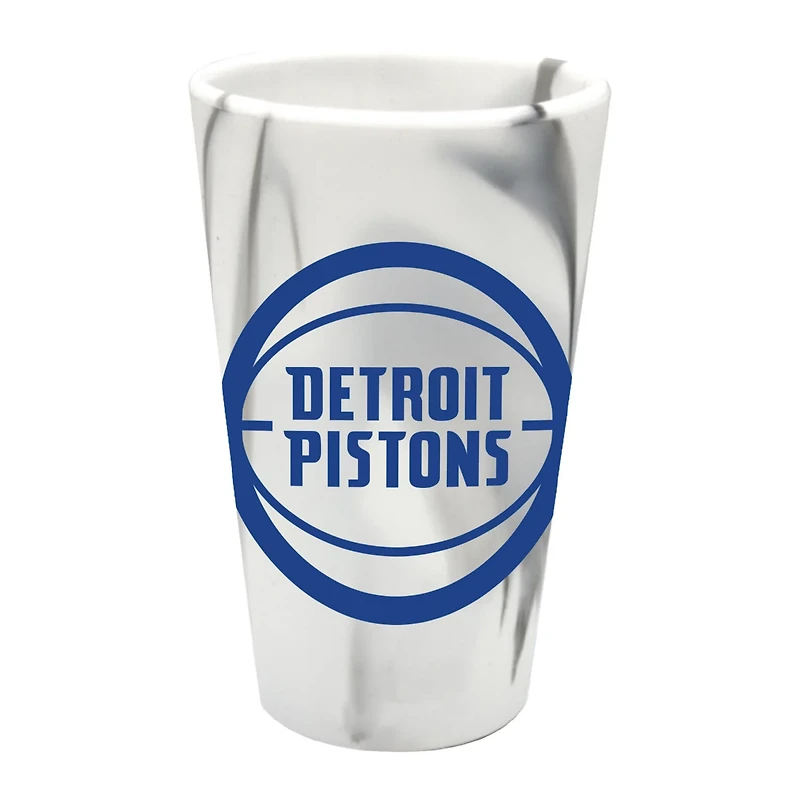 WinCraft Detroit Pistons 16oz Fashion Silicone Pint Glass