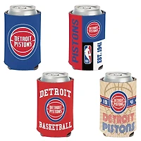 WinCraft Detroit Pistons 4-Pack 12oz Can Cooler Set