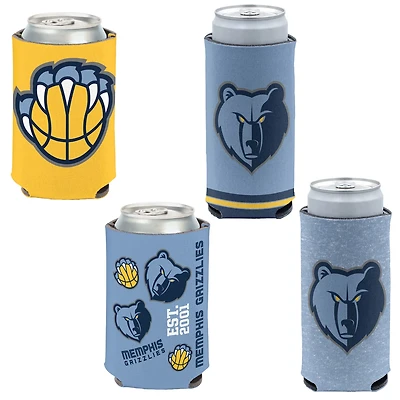WinCraft Memphis Grizzlies 4-Pack 12oz Can Slim Can Cooler Set