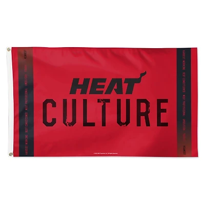 WinCraft Miami Heat 2024 25 City Edition One-Sided 3' x 5' Deluxe Flag