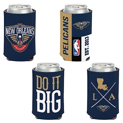 WinCraft New Orleans Pelicans 4-Pack 12oz Can Cooler Set