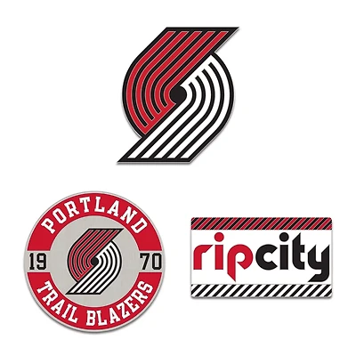 WinCraft Portland Trail Blazers Three-Piece Collector Pin Set