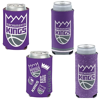 WinCraft Sacramento Kings 4-Pack 12oz Can  Slim Can Cooler Set