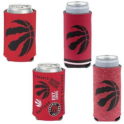 WinCraft Toronto Raptors Slim 12oz Can Cooler 4-Pack Set