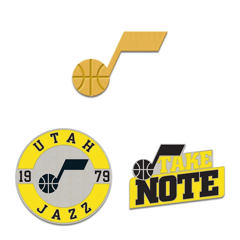 WinCraft Utah Jazz Three-Piece Collector Pin Set