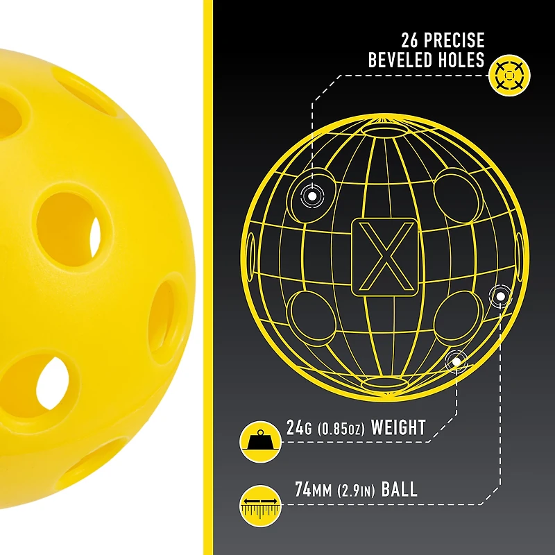 Franklin X-26 USAPA Indoor Pickleball 12-Pack
