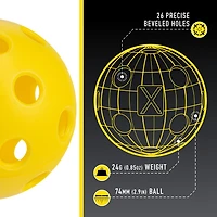 Franklin X-26 USAPA Indoor Pickleball 12-Pack