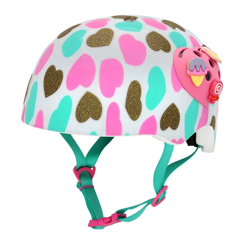 Raskullz Girls’ Pink Heart Charms Helmet