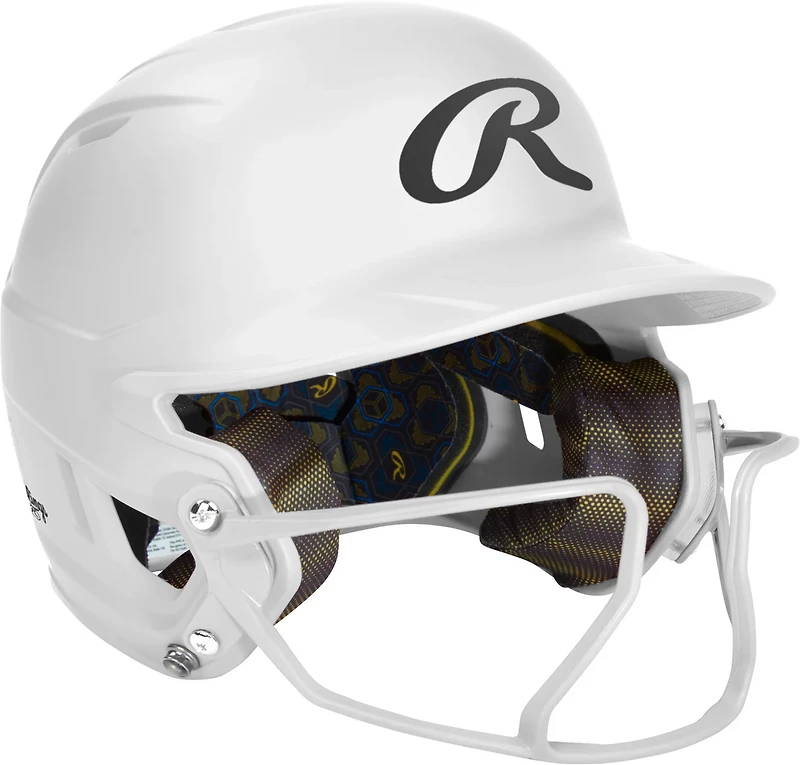 Rawlings Senior Mach Hi-Viz 1-Tone Batting Helmet with Face Guard